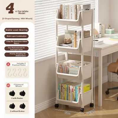 BANGBONUO | Mobile Multifunctional Bookcase Trolley