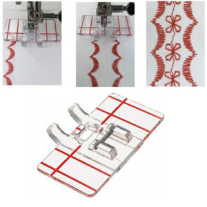 Clear Plastic Parallel Stitch Foot Presser for Multifunction Domestic Sewing Machine Parallel Stitch Sewing Tool