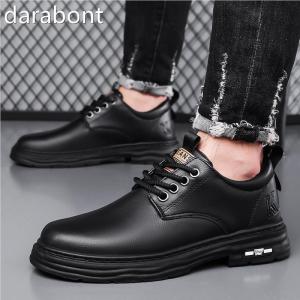 New 2025 Spring Mens Fashion Business Soft Bottom Leather Shoes Wear-Resistant Casual Board Shoes Fashionable round Toe