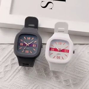 Watchyou A0183 Jam Tangan Wanita / Pria Couple Fashion Color Korean Quartz Square Watches