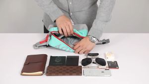 Ozuko Korean Fashion Large Capacity Mens Bag Womens Multi functional Sports Outdoor Waterproof Waist Bag