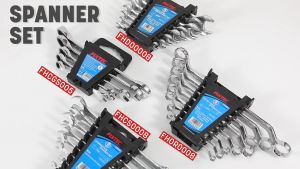 FIXTEC 8PCS Double Open-End Spanner Set (6mm-22mm) – Heavy-Duty CR-V Wrench Set FHDO0008