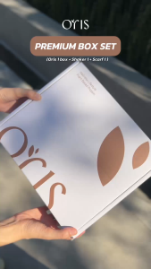 (Box Set) Oris เซ็ทของขวัญ โปรตีนพืช 22g. | Plant Based Protein อร่อย ไฟเบอร์สูง คุมหิว รสชาไทย/ช็อคโกแลต +แก้วเชค +ผ้าพันคอ (เลือกสีได้)