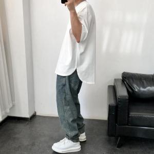 Áo Thun Nam Tay Ngắn Cổ Tròn Mùa Hè Thường Ngày Cỡ Lớn 300 Pound Phong Cách HongKong Cổ Điển Thường Ngày