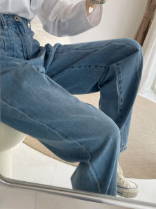 High Waist Straight Leg Wide Leg Jeans Womens Autumn Thin Loose Slimming plus Size Pants Trendy INS New Arrival 2023 Spring