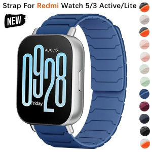 22mm Magnetic Silicone Strap For Redmi Watch 5 Active 5 Lite For Redmi Watch 3 Active 3 Lite Band For Xiaomi Watch S1 Pro/S4/S3
