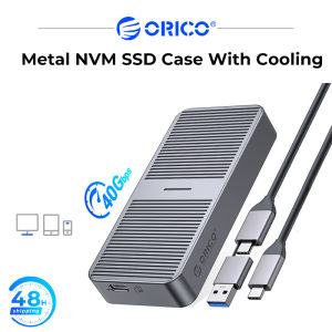 ORICO 20Gbps M.2 NVME SSD Case with Built-in Cooling Vest Upgraded Aluminum Type-C M2 NVME SSD Enclosure for Solid State Drive