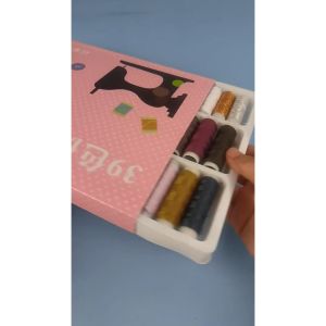Hộp chỉ nhiều màu 39 chiếc sợi chỉ may bằng cotton Polyester vật liệu may phụ kiện bộ chỉ may-HAUSE
