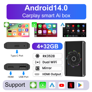 Ezonetronics | EzoneTronics CarPlay Android Ai Box CarPlay Android Box 4G+32G Quad Core with Play Store YouTube Netflix Support HDMI Output
