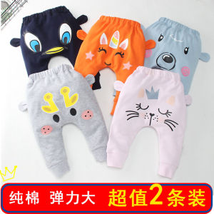 กางเกงเด็กผ้าฝ้ายยืด ทรงหลวม สำหรับเด็กชายและเด็กหญิง เอวยางยืด ฤดูใบไม้ผลิและฤดูใบไม้ร่วง กางเกงขายาว ทรงหลวม