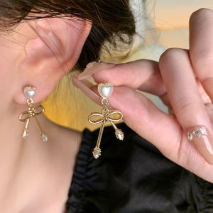 🔥Sweet Romantic Bow Pearl Earrings Women Gentle Style Ear Clips Simple Design Earrings LovelylifeFu👍