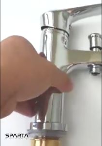 Sen Liền Vòi 1 lỗ (Chân) Chất Liệu Đồng Mạ Crom