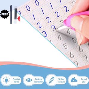 WDN [BISA COD GRATIS ONGKIR] Buku Sank Magic Pratice Book 1 Set Isi 4 Buku dan Pulpen / Buku Belajar Menulis Huruf dan Angka Anak Paud 3d Pratice Writing Book