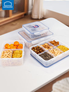 LocknLock Korean Style Fruit Plate Candy Snack Display Tray Tea Table Decoration Home Use Dry Fruit Plate Dining Table Centerpiece