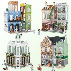 Cuba Hotel Garden Mini MOC Building Street Scene Assembly Toy Blocks Gift for Boys And Girls Zhe Gao Blocks Plastic Model