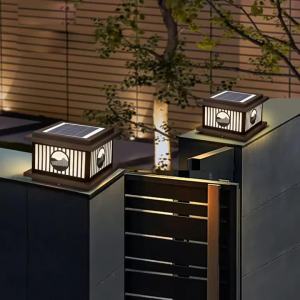 SXH New Solar Stake Light Outdoor Waterproof Wall Garden Light Home Villa Balcony Gate Pillar Light