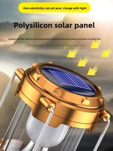 MONLEYTA | Solar Powered Camping Lantern Outdoor Illumination Tent Light Rechargeable Emergency Portable Multi-Function LED Lamp