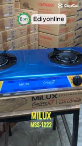 【NEW】 MILUX MSS-1222 Double Burner Cyclone Flame Stove Dapur Gas Cooker Stainless Steel khind 煤气灶 mss-1022 ys-023 gc-1090 Ediyonline Ediy