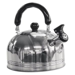 Camping สแตนเลส Whistling กาต้มน้ํา 2L แบบพกพากาน้ําชากาแฟหม้อพับปลอดภัย Handle Camping เครื่องครัว