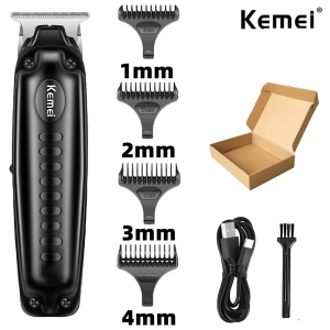Kemei | Kemei 1579 PRO Cordless Hair Trimmer Barber 0mm Zero Gapped Clipper Finish Cutting Machine Detailer High Performance Low Profile