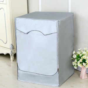 4 Size Washer-Dryer Cover Washing Machine Cover Polyester Waterproof Front Load Sunblock Laundry Silver Coated Dust Cover