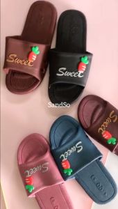 SandSo - Q11L Polos Sandals Wanita Karet Rubber Slip On Slipper Jelly Sandal Flip Flop Flipper Flat Teplek Plain Sendal Rumah Kamar Mandi Slide Korean Style Empuk Slop Selop Lentur Casual Empuk Kerja Kantor Anti Air Licin Pantai Indoor Outdoor