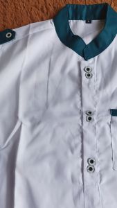 Baju Koko Qurta Lengan Pendek 3/4 Big Size Jumbo Pria Busana Pakaian Muslim Cowok Laki Dewasa Modern Ukuran M L XL XXL