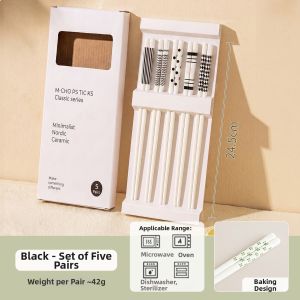 SHELI | Non-slip High-end Ceramic Chopsticks 5 Pairs