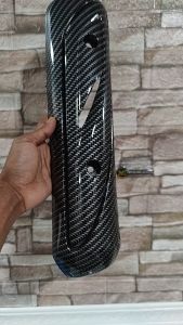 Paket 2pcs Radiator & Tutup knalpot Vario 110 karbu & techno Carbon glossy