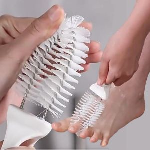 Toe Brush Manual Foot Care Scrubber Portable Shower Foot Brush for Toe Cleaning Foot Care Tool