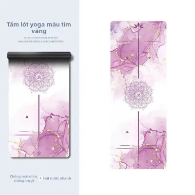 Thảm Yoga Cao Su Thiên Nhiên Chống Trượt Bền cho Người Mới Bắt Đầu In Màu