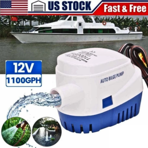 COD Mesin Pompa Air Celup Bilge Pump 1100GPH DC 12V 24V Submersible Mini Serbaguna Otomatis Berhenti