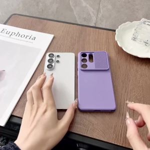 szhaiyu | Luxury Slide Camera Protection Phone Case For Samsung S26 Edge S25 S24 S23 S22 S21 FE Plus Ultra Shockproof Back Cover Fundas