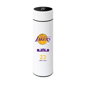 Creative Intelligent Basketball Water Cup Temperature Display Insulated Cup Kobe James Curry Irving Messi CRo Summer 2021