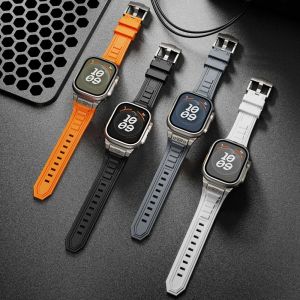 Dây cao su cho Apple Watch Ultra 3 2 Vòng đeo tay silicon Mecha sang trọng dành cho iWatch Series 11 10 9 8 7 6 5 4 SE3 49mm 46mm 42mm 44mm 45mm