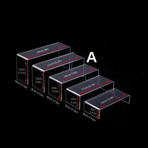 3/5Pcs Acrylic Display Stand Blind Box Storage Shelf U Shape Lightweight Cupcake Holder Dessert Display Jewelry Display Riser