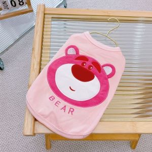Pet dogs cat clothes summer cats anti-hair cute small milk cat than bear vest strawberry bear