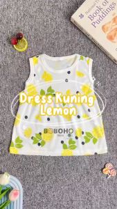 BOBOHO - DRESS ANAK PEREMPUAN LENGAN KUTUNG LOKAL / DRESS BAYI PEREMPUAN GAYA SANTAI