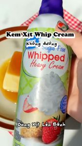 Kem xịt không đường ( whipped heavy cream) Great Value ( keto ăn kiêng)