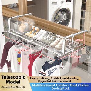 NIFENG | Balcony Window Guardrail Clothes Hanger for Drying Shoes and Storing