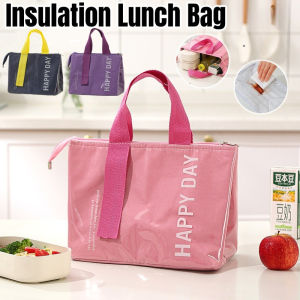 Insulation Lunch Box Tote Canvas Bag Portable Large Capacity Waterproof Fresh Handbag Bento Box Bag