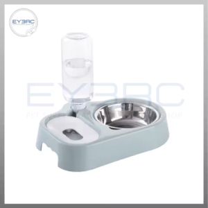 2 in 1 Automatic Pet Feeder with Bottle Rounded Design for Dogs Cats Easy Clean Compact Size Fresh Food Refill