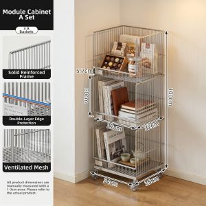 Mobile Snack Storage Shelf Double-layer