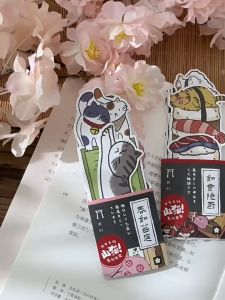 Japanese Wafu Style Cute Cat Neko Paper Bookmarks Set of 10pcs Tag Card Labels School Office Stationery Gift Idea