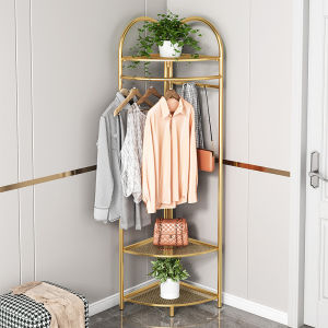 Scandinavian Corner Clothes Rack Floor Bedroom Modern Simple Small Apartment Household Internet Celebrity Storage Rack Corner Coat Rack