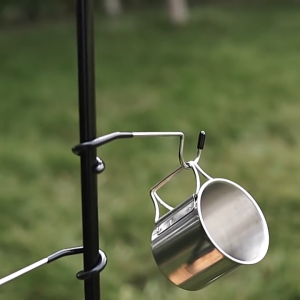 kittenBaby ตะขอเสาโลหะสำหรับการตั้งแคมป์กลางแจ้งกลางแจ้งปิกนิกตะขอแขวนโคมไฟแบบตะขอแขวนสำหรับกิ่งไม้ที่มีประโยชน์ที่แขวนกระเป๋าอุปกรณ์