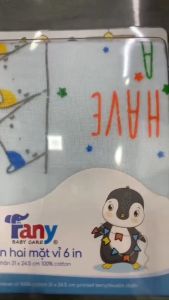 FANY - KHĂN MÀU 2 MẶT VỈ 6 CÁI IN /KHĂN GẠC/KHĂN SỮA/KHĂN LAU MẶT CHO TRẺ