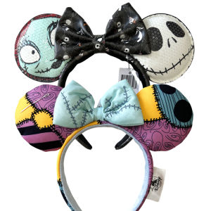 Disney Mickey Mouse Ears Headband 2024 Loungefly Halloween Fright Night Minnie Ear Headwear for Adult Kids Holiday Hairband