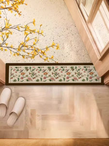 American Style Bathroom Threshold Stone Ultra Narrow Mat Long Strip Carpet Bath Door Silicon Dendroid Absorbent Foot Pad