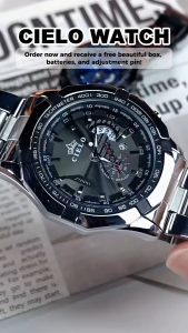 Watch for Men Original Quartz Relo 30M Waterproof Stainless Steel Wristwatch Luxury Business Sports Chronograph Watch Perfect Gift for Boyfriend Men